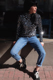 Blusa Gola Alta Bordada Luna - Prata