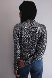 Blusa Gola Alta Bordada Luna - Prata