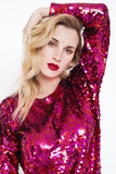 Blusa Manga Longa Bordada Sole - Vermelho e Pink
