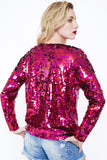 Blusa Manga Longa Bordada Sole - Vermelho e Pink