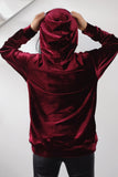 Blusa Capuz Veludo Verena - Bordeaux