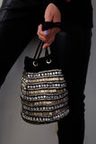 Bolsa Bordada Mond - Dourado com Prata