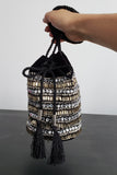 Bolsa Bordada Mond - Dourado com Prata