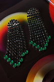 Brinco Strass Orion - Níquel e Verde
