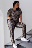 Calça Bordada Luna - Dourado com Grafite