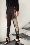 Calça Skinny Bordada Ray - Dourado