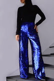 Calça Pantalona Bordada Sole - Azul