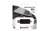 DTDE/64GB - Pen drive de 64GB USB 3.2 Geração 1, com 2 conectores: Tipo-A e Tipo-C