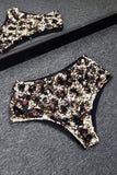 Hot Pant Bordada Onça - Dourado