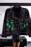 Jaqueta Perfecto Bordada Disco Voador - Preto