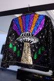 Jaqueta Perfecto Bordada Disco Voador - Preto
