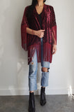 Kimono Onça Velvet - Bordeaux