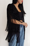 Kimono Onça Velvet - Preto