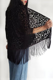 Kimono Onça Velvet - Preto