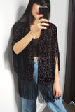 Kimono Onça Velvet - Preto