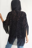Kimono Onça Velvet - Preto
