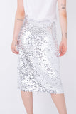 Saia Midi Bordada Sole - Branco