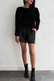Shorts Bordado Sole - Preto