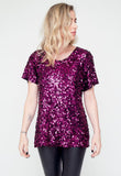 T-shirt Bordada Luna - Bordeaux