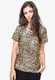 T-shirt Bordada Luna - Dourado com Grafite