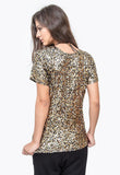 T-shirt Bordada Luna - Dourado com Grafite