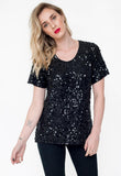 T-shirt Bordada Luna - Preto