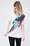 T-shirt Unissex Bordada Raio - Branco