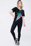 T-shirt Unissex Bordada Raio - Preto