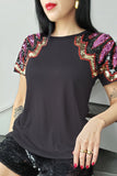 T-shirt Bordada Flow - Pink com Vermelho