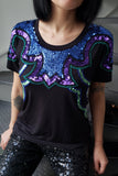 T-shirt Bordada Oden - Preto