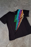 T-shirt Infantil Bordada Raio - Preto