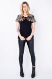 T-shirt Bordada Bally - Preto