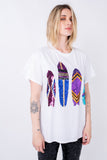 T-shirt Bordada Pranchas - Branco