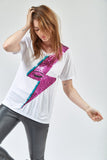 T-shirt Bordada Bowie - Branco