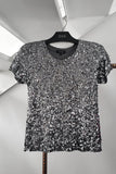 T-shirt Bordada Luna - Grafite