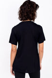T-shirt Bordada Flores New - Preto