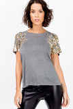 T-shirt Bordada Milly - Mescla