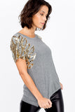 T-shirt Bordada Milly - Mescla