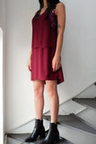Vestido Bordado Benuza - Bordeaux