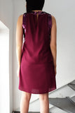 Vestido Bordado Benuza - Bordeaux
