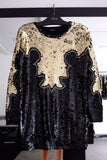 Vestido Bordado Oden - Preto