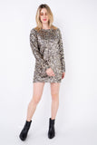 Vestido Bordado Luna - Dourado com Grafite