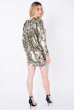 Vestido Bordado Sole - Dourado com Grafite